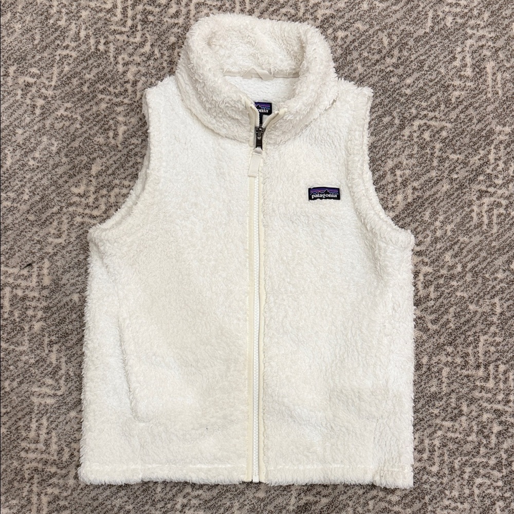 Patagonia Cream Fleece Vest, size M